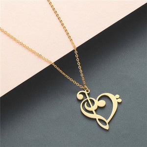 Boho Statement Necklace Women Stainless Steel Jewelry Wolf Phoenix Yoga Ballet Sports Gold Chain Necklace Pendant Girls Gift - accessories4girls