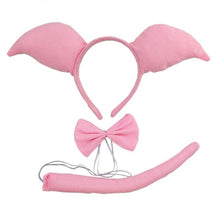 Load image into Gallery viewer, 3 Pcs/set Halloween Headwear Piggy Headband Bow Tie Set Masquerade - accessories4girls