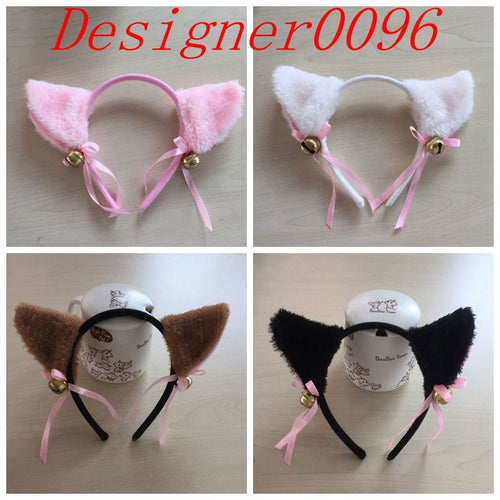 Cute kawaii girl Headwear Cat card Lolita Cat ear tassel - accessories4girls