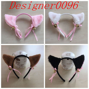 Cute kawaii girl Headwear Cat card Lolita Cat ear tassel - accessories4girls