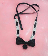Load image into Gallery viewer, Handmade Sweet Black Lolita Lace Hairbands Bell Big Bow Headband - accessories4girls