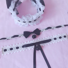 Load image into Gallery viewer, Handmade Sweet Black Lolita Lace Hairbands Bell Big Bow Headband - accessories4girls