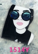 Cartoon Badges Fashion girl icon Acrylic Brooch - accessories4girls