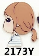 Cartoon Badges Fashion girl icon Acrylic Brooch - accessories4girls