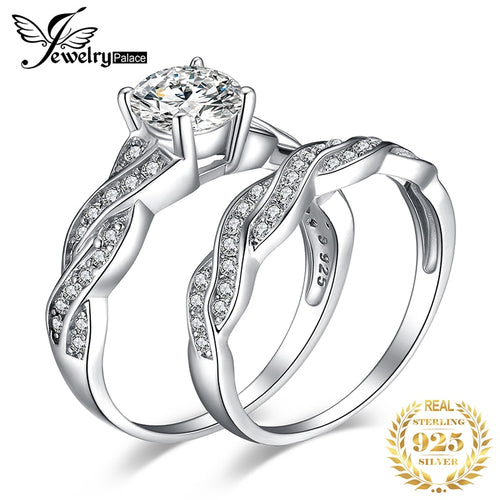 Infinity Engagement Ring Set 925 Sterling Silver Rings for Women Anniversary Wedding Rings - accessories4girls