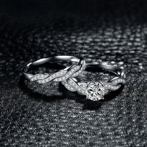 Infinity Engagement Ring Set 925 Sterling Silver Rings for Women Anniversary Wedding Rings - accessories4girls