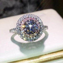 Load image into Gallery viewer, Luxury Sparkly Big Stone Zircon Silver Ring For Women Engagement Wedding - accessories4girls