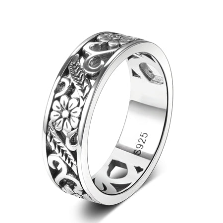 Finger Rings Charms Silver 925 Original Design Women's Sterling Silver None Stones Classic - accessories4girls