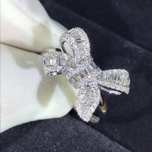 Luxury Sparkly Big Stone Zircon Silver Ring For Women Engagement Wedding - accessories4girls