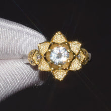 Load image into Gallery viewer, Flower Shape Big Zircon Bling Silver Ring - accessories4girls