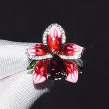 Load image into Gallery viewer, Flower Shape Big Zircon Bling Silver Ring - accessories4girls