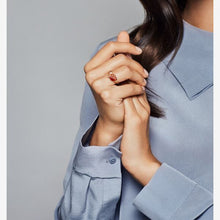 Load image into Gallery viewer, Silver Women Rings Pink Murano Glass Leaf Ring - accessories4girls
