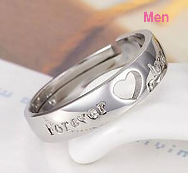 Love Heart Wedding Party Engagement Ring Set - accessories4girls
