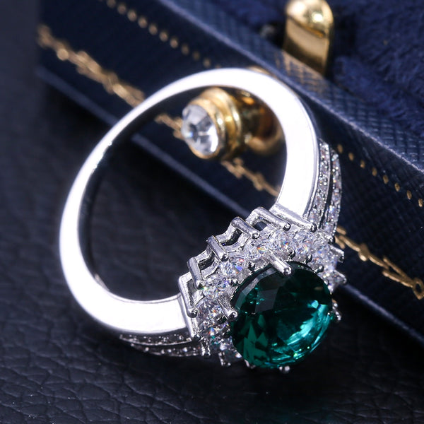 Romantic Wedding Rings Luxury Flower Shaped - accessories4girls