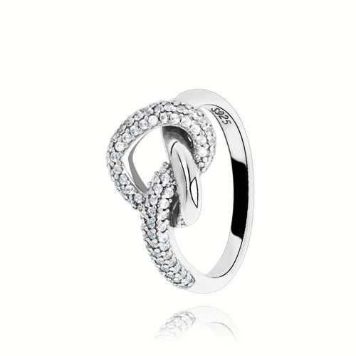Silver 925 Women Rings Knotted Heart Ring for Engagement Jewelry Anniversary - accessories4girls