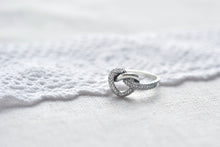 Load image into Gallery viewer, Silver 925 Women Rings Knotted Heart Ring for Engagement Jewelry Anniversary - accessories4girls