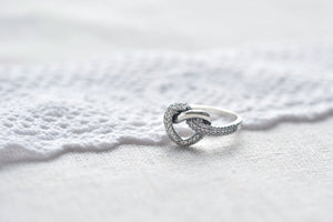 Silver 925 Women Rings Knotted Heart Ring for Engagement Jewelry Anniversary - accessories4girls