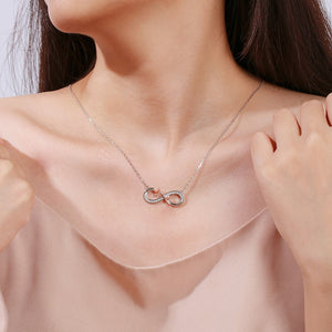 Necklace 925 Sterling Silver Endless Love Rose - accessories4girls