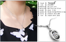 Load image into Gallery viewer, New 925 sterling silver necklace for women shine zircon pendant solid silver chain 41/43/46 length charm jewelry birthday gift - accessories4girls