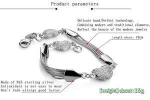 Sterling Silver Bracelet New fashion accessories jewelry - accessories4girls