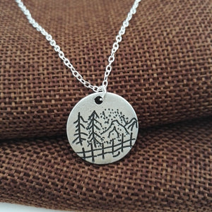 Tree pendant Mountains are Calling camping necklace Lover Gift  Live the simple life christamas gift SanLan - accessories4girls