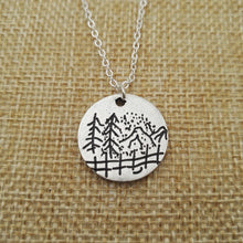 Load image into Gallery viewer, Tree pendant Mountains are Calling camping necklace Lover Gift  Live the simple life christamas gift SanLan - accessories4girls