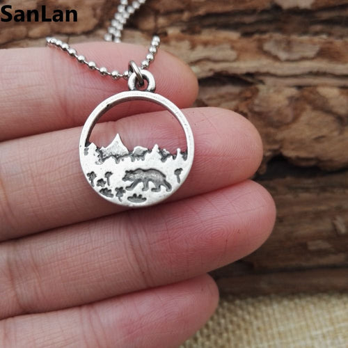 Necklace Nature Circle Nature Pendant nature Lover Gift  Everyday Necklace SanLan - accessories4girls