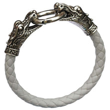 Load image into Gallery viewer, leather Tibetan silver men bracelet titanium fashion  vintage accessories para-taxis dragon bracelet - accessories4girls