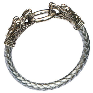 leather Tibetan silver men bracelet titanium fashion  vintage accessories para-taxis dragon bracelet - accessories4girls