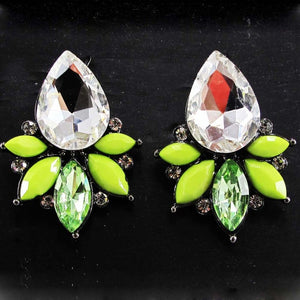 Women's fashion earrings brand sweet metal stud crystal - accessories4girls