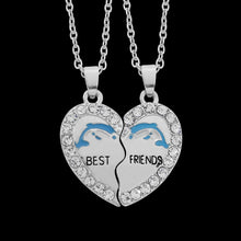 Load image into Gallery viewer, Two Pieces Hearts Alphabet BEST FRIEND Necklace - accessories4girls
