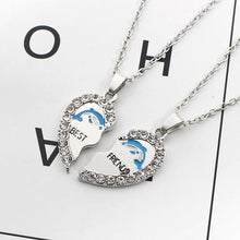 Load image into Gallery viewer, Two Pieces Hearts Alphabet BEST FRIEND Necklace - accessories4girls