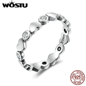 New 925 Sterling Silver My Heart Is Bright Stackable Rings - accessories4girls