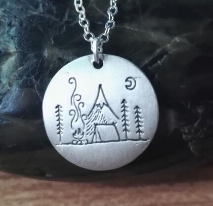 Find your road Pine Tree charm under the mountain necklace camping jewelry Outdoor Jewelry Gifts - accessories4girls