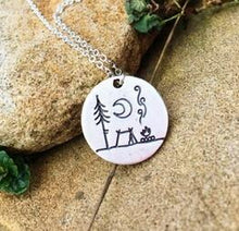 Load image into Gallery viewer, Find your road Pine Tree charm under the mountain necklace camping jewelry Outdoor Jewelry Gifts - accessories4girls