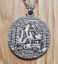 Load image into Gallery viewer, Find your road Pine Tree charm under the mountain necklace camping jewelry Outdoor Jewelry Gifts - accessories4girls