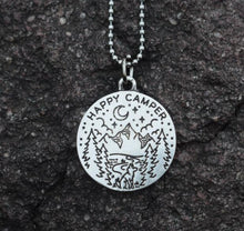 Load image into Gallery viewer, Find your road Pine Tree charm under the mountain necklace camping jewelry Outdoor Jewelry Gifts - accessories4girls