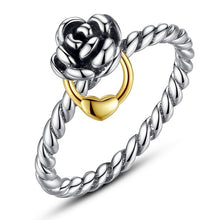 Load image into Gallery viewer, Hot Sale Silver &amp; Golden Black Stone Crown Simple Rings - accessories4girls