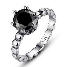 Load image into Gallery viewer, Hot Sale Silver &amp; Golden Black Stone Crown Simple Rings - accessories4girls