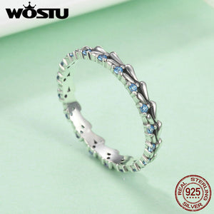 WOSTU High Quality 925 Sterling Silver Rings For Women Fashion - accessories4girls