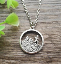 Load image into Gallery viewer, Find your road Pine Tree charm under the mountain necklace camping jewelry Outdoor Jewelry Gifts - accessories4girls