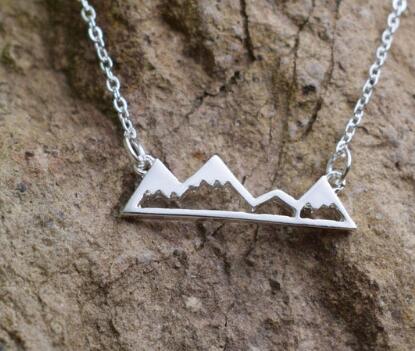 Find your road Pine Tree charm under the mountain necklace camping jewelry Outdoor Jewelry Gifts - accessories4girls