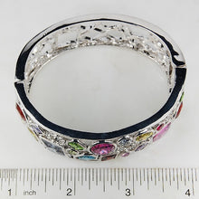 Load image into Gallery viewer, Pink Kunzite Blue Crystal Zircon Crystal Zircon Lady&#39;s 925 Silver Bracelet - accessories4girls