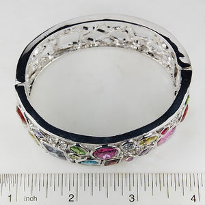 Pink Kunzite Blue Crystal Zircon Crystal Zircon Lady's 925 Silver Bracelet - accessories4girls