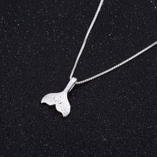 Load image into Gallery viewer, SMJEL Fashio Silver 925 Jewelry Whale Tail Fish Charm Necklaces - accessories4girls