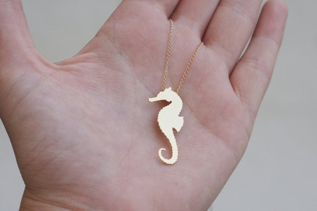 Dainty Ocean Animal Jewelry  Seahorse Necklace & Pendants small simple cute gift wedding For Girl  SanLan - accessories4girls