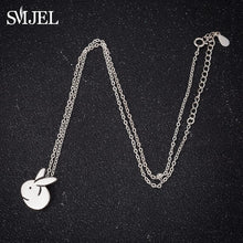 Load image into Gallery viewer, SMJEL Cute Animal Rabbit Necklace Choker 925 Silver Necklaces - accessories4girls