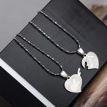 Load image into Gallery viewer, PINKSEE 1 Pair Titanium Steel Heart Shape Pendant Necklaces Men Women Couple Lover I Love You Necklace Jewelry Gifts 19 Styles - accessories4girls