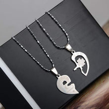 Load image into Gallery viewer, PINKSEE 1 Pair Titanium Steel Heart Shape Pendant Necklaces Men Women Couple Lover I Love You Necklace Jewelry Gifts 19 Styles - accessories4girls