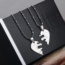 Load image into Gallery viewer, PINKSEE 1 Pair Titanium Steel Heart Shape Pendant Necklaces Men Women Couple Lover I Love You Necklace Jewelry Gifts 19 Styles - accessories4girls